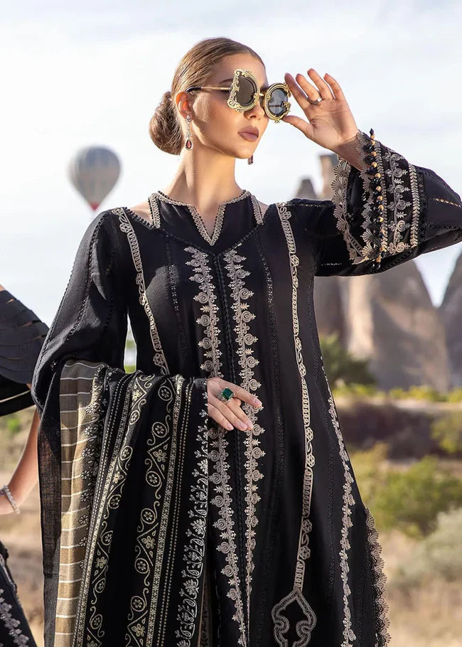 MARIA.B -3PC EMBROIDERED KHADDAR DRESS WITH KARANDI WOOL SHAWL-KSH5043