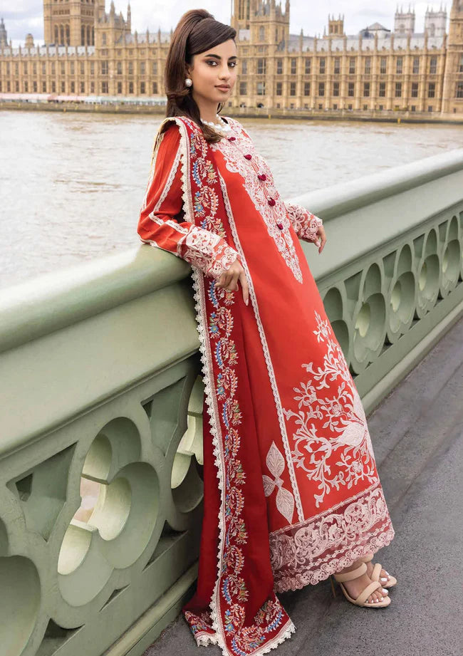 MUSHQ Dhanak 3PC Embroidered With Dhanak Embroidered Shawl - KSH 5065