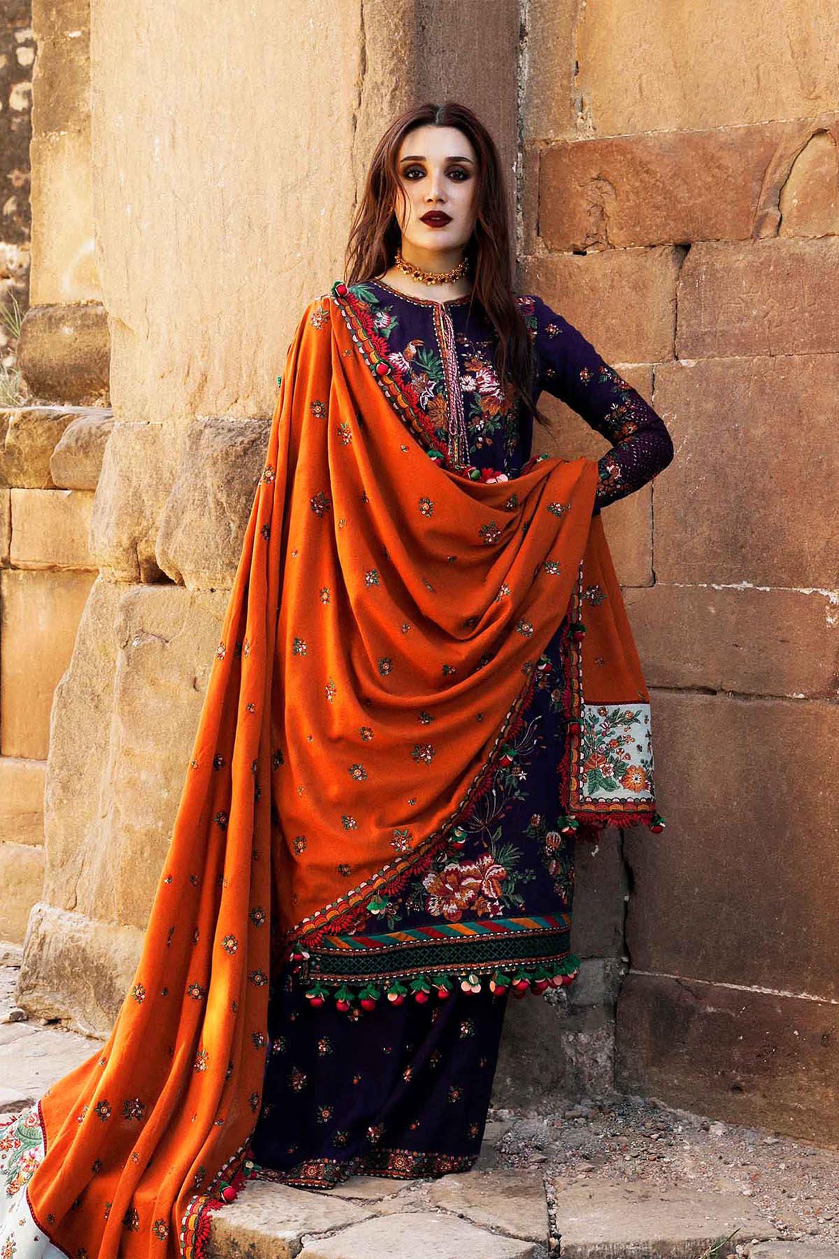 ZARA SHAHJAHAN DHANAK EMBROIDERY DRESS 3 PIECE-KSH5050