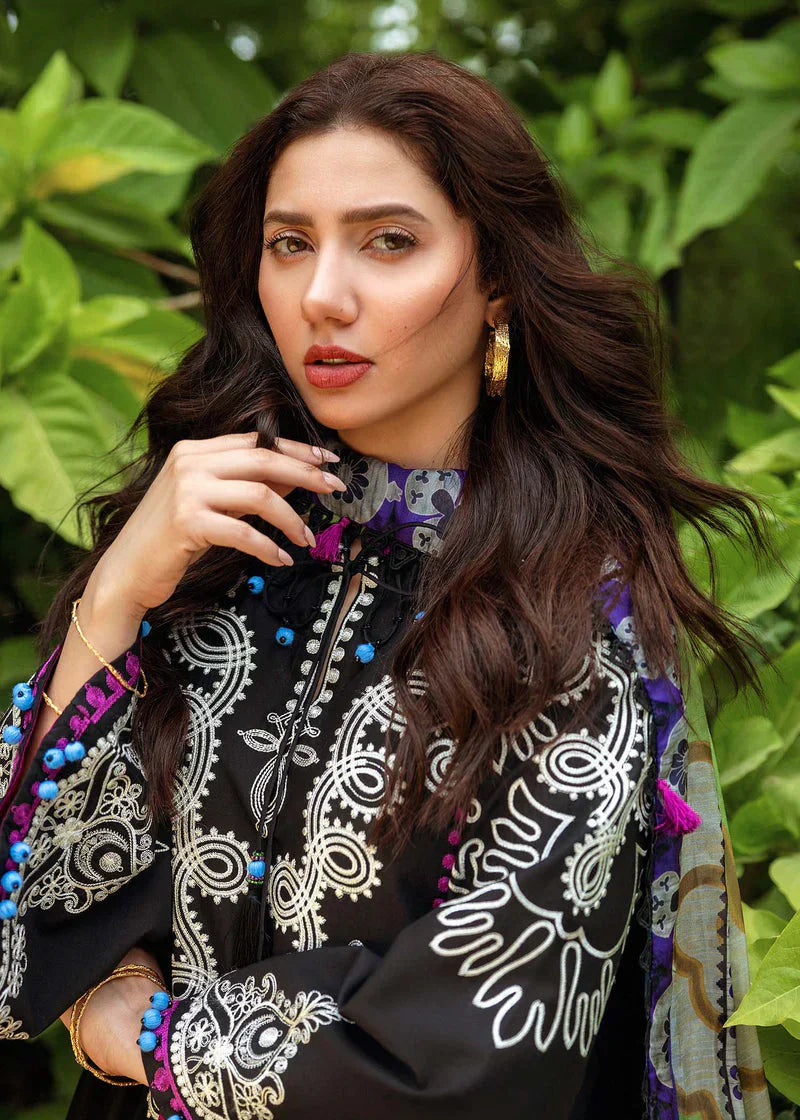 SIRAA BY SADAF - 3PC Dhanak EMBROIDERED -KSH5032