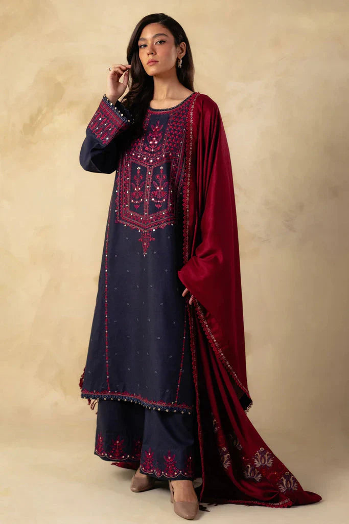 Zara Shahjahan - WOOL MAREENA 3PC EMBROIDERED -KSH5030