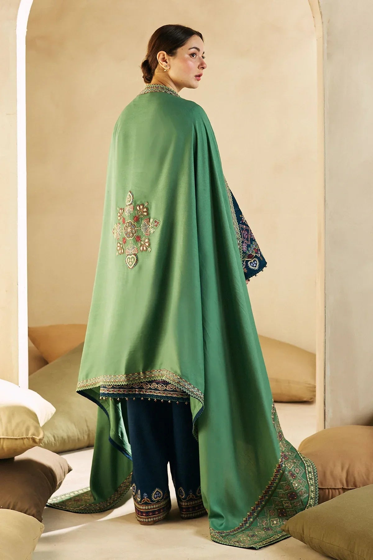 ZARA SHAHJAHAN DHANAK EMBROIDERY DRESS 3 PIECE - KSH535