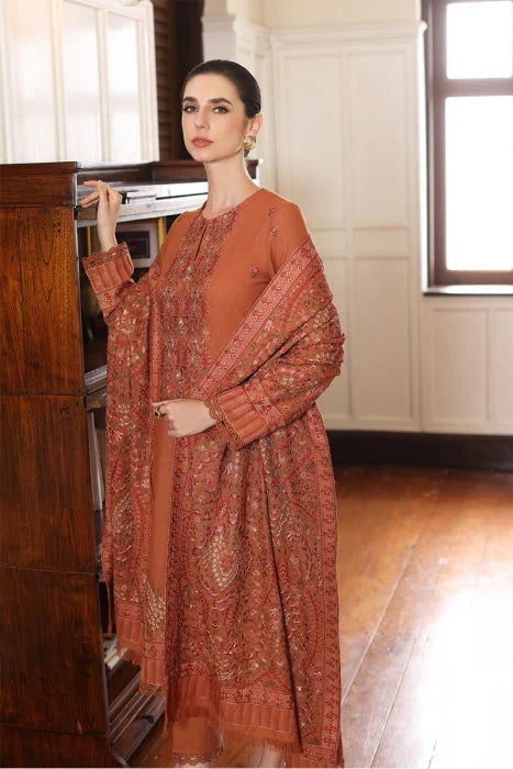 Bareeze Dhanak 3PC Embroidered With Dhanak Shawl Embroidered-KSH5015