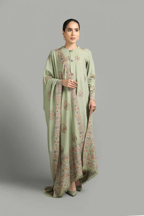 Nishat Linen - Wool Marina 3PC EMBROIDERED -ZSJ5014