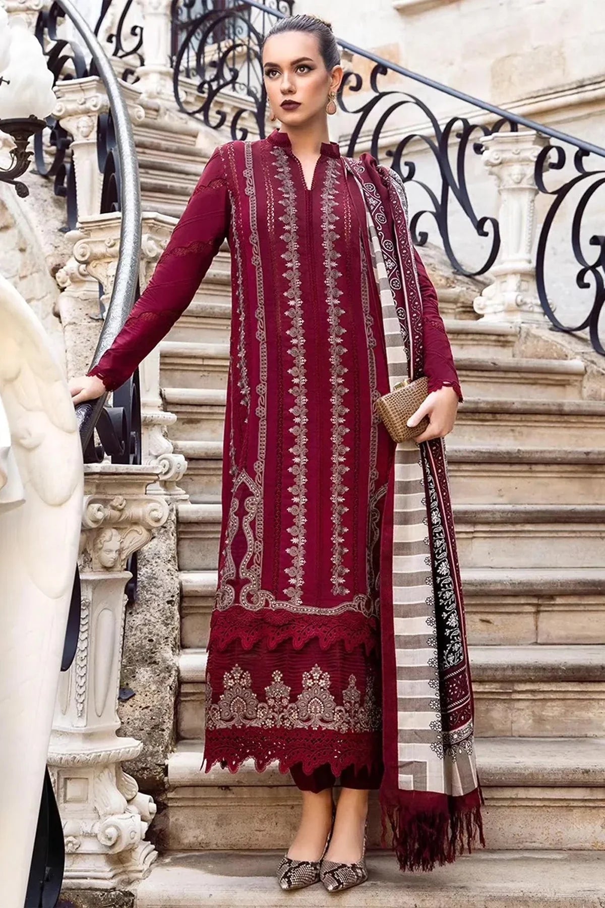 MARIA B - 3PC DHANAK EMBROIDERED -KSH5044