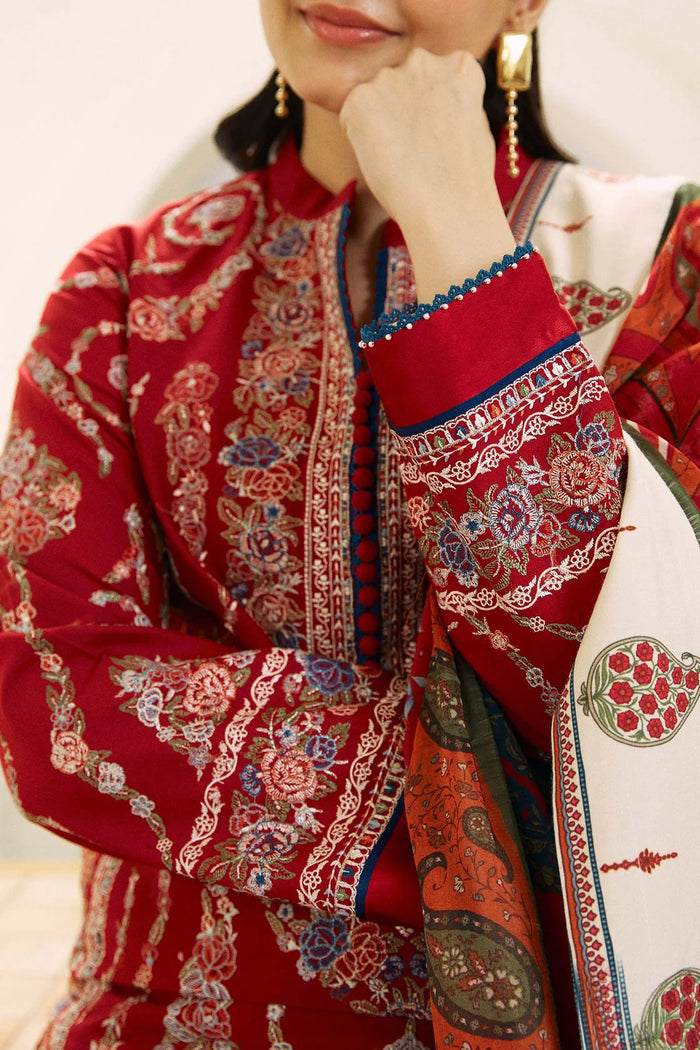 Zara Shahjahan - 3PC Embroided Dhanak Suit -KSH5076